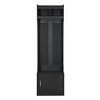 Akoasm 78.7 in. H Multi-functional Minimalist Slim Entryway Coat Rack with Cabinet & 6 Hanging Hooks For Hallway-Black - 3 of 4