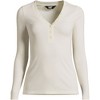 Lands' End Women's Drapey Rib Skimming Long Sleeve Henley - 3 of 3