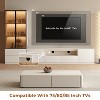 ATJafurn Media Console for TVs up to 85'', Modern Entertainment Center Living Room Cabinet Set Includes TV Stand Glass Display And Drawer Cabinet - 4 of 4