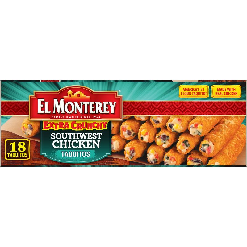 El Monterey Southwest Chicken Extra Crunchy Frozen Taquitos - 20.7oz/18ct, 4 of 10