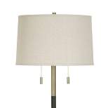 Dual Pull Chain Floor Table Lamp Black (Includes LED Light Bulb) - Cresswell Lighting