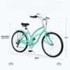 VisioGear Bicycles, 7 Speed Bicycles, Beach Cruiser Bike with Wide Wheels, Green, 69.29"*28.32"*43.2" - 2 of 4