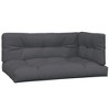 vidaXL Pallet Cushion Set of 3 Anthracite 100% polyester - 2 of 4