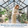 GustoWave 14x8 ft Outdoor Greenhouse, Polycarbonate Walk-in Garden Room  (4 Ventilation Windows) - 4 of 4