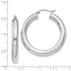 Black Bow Jewelry 5mm, Sterling Silver, Large Round Hoop Earrings - 35mm (1 3/8 Inch) - 4 of 4