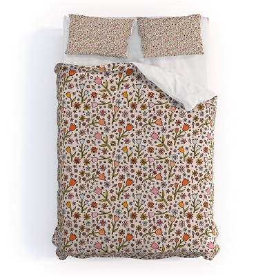Deny Designs 3pc Full Doodle by Meg Tulip Print Duvet and Sham Set