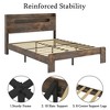 NicBex Full/Queen/King Vintage Bed Frame with 2-Tier Storage & LED Headboard,Modern Platform Bed for Bedroom,No Box Spring Needed - 4 of 4