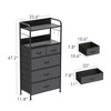 TROPOW 5 Dresser Drawers for Bedroom with Shelves, Dressers & Chest of Drawer for Hallway, Entryway, Storage Organizer Unit with Fabric - 3 of 4