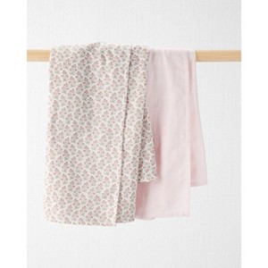 Little Planet by carter's 2pk Swaddle Blanket - Pink - 1 of 2