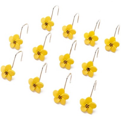 The Lakeside Collection Floral Camper Bath Collection - Set of 12 Shower Hooks