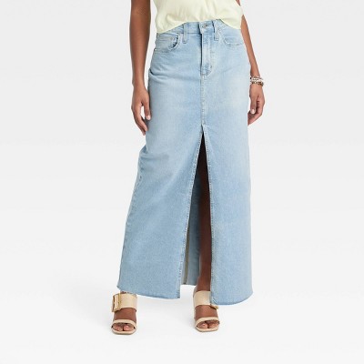 Women's High-rise Denim Maxi Skirt - Universal Thread™ : Target