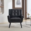 TIRAMISUBEST Modern Soft Leather Chair,Ergonomics Accent Chair - 3 of 4