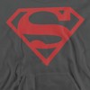 Boys’ Superman Red On Black Shield Hooded Sweatshirt - 2 of 4