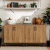 Hommoo 59" Farmhouse Sideboard Buffet, Kitchen Storage Cabinets with Adjustable Shelves - 2 of 4