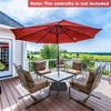 Costway Patio Market Offset Umbrella Stand Holder Base Sand Filled Sandbags 220lbs Black - 4 of 4