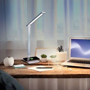 Entice Desk Lamp with Wireless Charging (Includes LED Light Bulb) - OttLite - 1 of 4