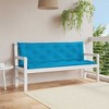 vidaXL Indoor/Outdoor Bench Cushions 2 pcs, Non-slip, Water-Repellent, Light Blue 59.1"x19.7"x2.8" - 2 of 4