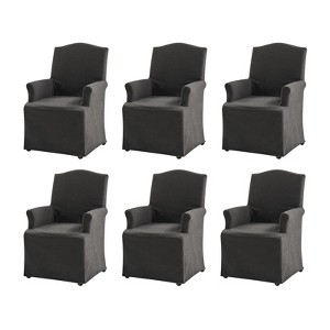 Arnold dining chair Set of 6 roll arms|ARTFUL LIVING DESIGN - 1 of 4