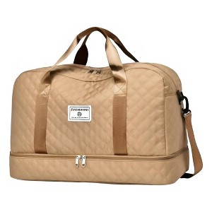 Travel Duffle Bag, Waterproof Weekender Carry On Tote Bags for Women, Sport Gym Bag for Men, Crossbody Bag, Overnight Luggage Bag with Trolley Sleeve - 1 of 4