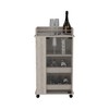 Kitchen Cart with Two-Side Shelves and Glass Door - 2 of 4