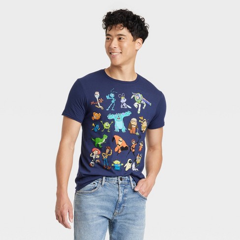 Men's Disney Pixar Short Sleeve Graphic T-Shirt - Navy S