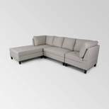 4pc Beckett Contemporary Sectional and Ottoman Set Beige - Christopher Knight Home