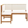 Garden Corner Bench Brown 140 x 100 x 91cm Solid Acacia wood vidaXL - 4 of 4