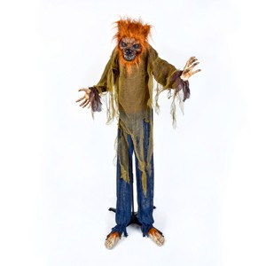 63" Animated Halloween Werewolf, Sound Activated - 1 of 4