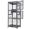 AZL1 Life Concept Pet Crates and Houses Functional Bird Cage for Various Species Tiered Living Convenient Feeding Design, Gray, 28.15"*23.23"*68.3" - 4 of 4