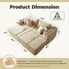 XIZZI 80" 3-Piece Plush L-Shaped Sectional Sofa with Left/Right Chaise & Ottoman, No Assenbly Required Modern Modular Sofa Bed in Beige/Gray/Black - 2 of 4