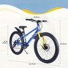 VisioGear Bicycles, 24 Inch Bicycle with Adjustable Seat, Fat Tire Mountain Bike for Boys and Girls, Blue, 64.17"*24.8"*35.04" - 2 of 4