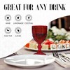Elle Decor Embossed Goblets Glasses, Vintage Glassware Sets, Water Goblets for Party, Wedding, & Daily Use, Set of 6 - 3 of 4