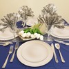 Smarty Had A Party 10.25" Ivory w/ Gold Rim Organic Round Disp. Plastic Dinner Plates - 120 pcs - 4 of 4