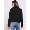 INSPIRE CHIC Women's Single Breasted Casual Turn Down Collar Long Sleeve Winter Pea Coat with Pockets - 3 of 4