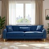 87.4" Plush Fabric 3-Seater Sofa with High-Resilience Foam & Pocket Springs - 4 of 4