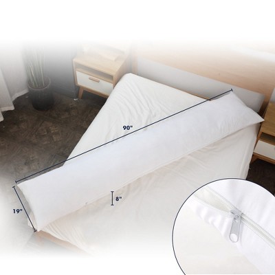 White Hypoallergenic Polyester Body Pillowcase with Zipper