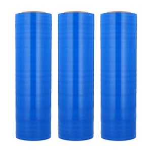 PSBM 1 Roll 20 in. x 5000 Ft. x 80 Gauge Opaque Blue Cast Hand Machine Stretch Wrap - 1 of 4