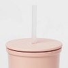 22oz Double Wall Stainless Steel Outer and PP Inner Straw Tumbler  Butterflies - Room Essentials™
