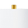 Possini Euro Design Athena 33 1/2" Tall Large Modern End Table Lamp Pull Chain Gold Leaf Finish Metal Living Room Bedroom Bedside White Shade - 3 of 4