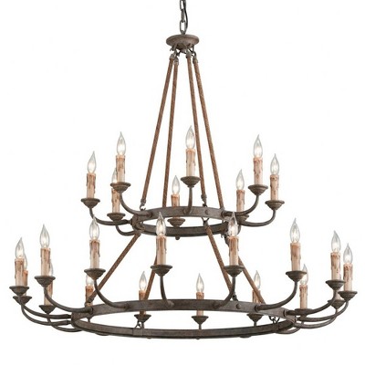 Troy Lighting Cyrano 24 - Light Chandelier in  Earthen Bronze