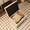 Makeup Vanity with Lighted Mirror, Vanity Desk with Stool, Dressing Table with 3 Drawers & Charging Station for Bedroom, White -ModernLuxe - 4 of 4