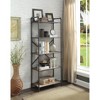 TiramisuBest Industrial 5-Shelf Bookcase - 53" Tall Floor Standing Open Bookshelf for Home Office, Living Room, and Bedroom Storage, Brown - 2 of 4