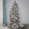 7.5' Prelit Flocked Slim Bavarian Pine Artificial Christmas Tree Dual Lights - National Tree Company - 2 of 4