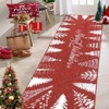 Merry Christmas Welcome Rug, Winter Holiday Decorative Rug Non Slip, Soft Low Pile Accent Decor Rugs for Bedroom Living Room - 2 of 4