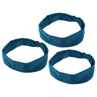 Unique Bargains Soft Anti-Slip Sports Headbands 3 Pcs