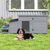 Sandinrayli Large Dog House Outdoor Insulated Dog Kennel with Insulated Liner - 2 of 4