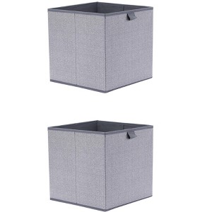 REGALWOVEN Collapsible Storage Bin with Handles for Organizing Clothes Blankets 2 Pcs - 1 of 4