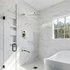 Cobbe Wall Mount Shower Kit with 10-Inch Square Shower Head Bathtub Spout 15.74-Inch Shower Arm and Valve Single Handle Brushed Nickel - 2 of 4