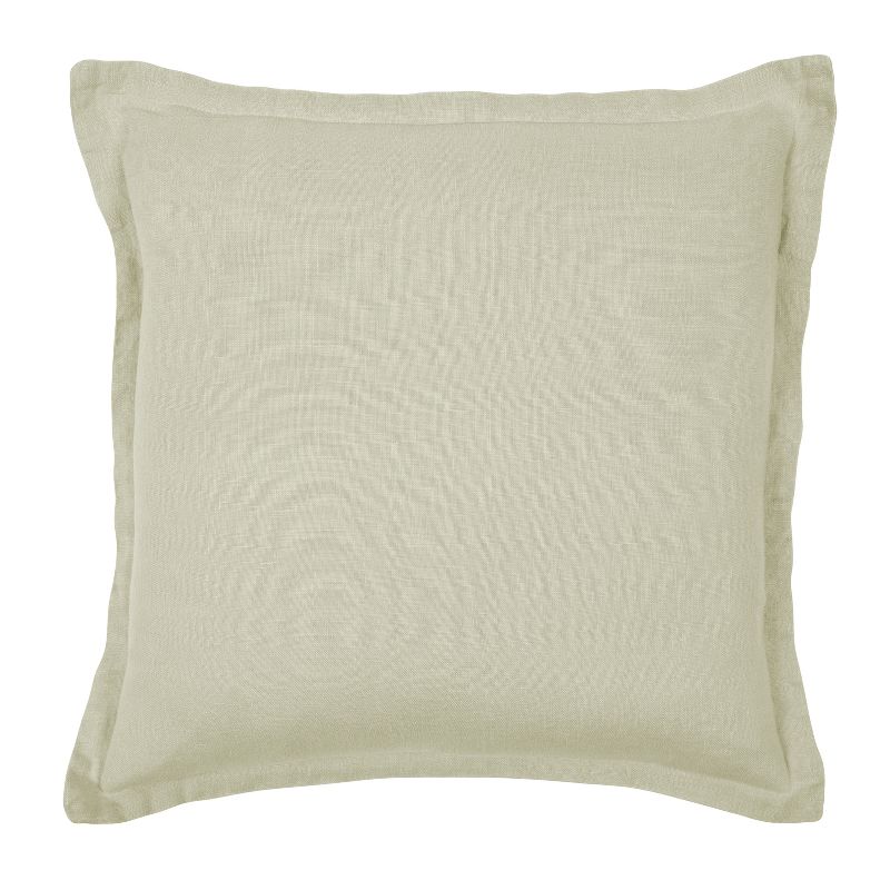 KAF Home Washed Linen with Flange Decorative Pillow 20" x 20", 1 of 6