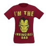 Mens Iron Man I'm The Invincible Dad T-Shirt - Small - 3 of 4